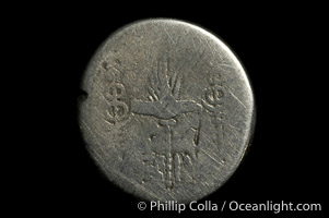 Roman emperor Marc Antony (32-31 B.C.), depicted on ancient Roman coin (silver, denom/type: Denarius) (AR , Denarius F. S 1504.)
