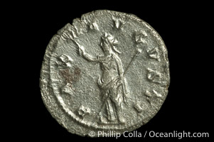 Roman emperor Maximinus I (235-238 A.D.), depicted on ancient Roman coin (silver, denom/type: Denarius)