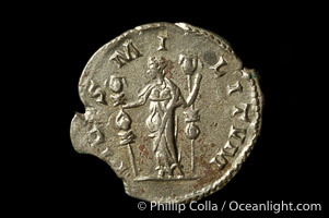 Roman emperor Postumus (259-267 A.D.), depicted on ancient Roman coin (billion, denom/type: Antoninianus)