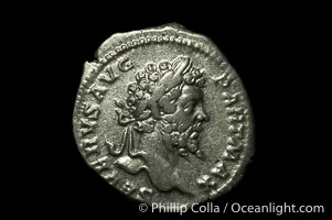 Roman emperor Sept. Severus (193-211 A.D.), depicted on ancient Roman coin (silver, denom/type: Denarius) (Denarius, 3.18g. Sear 1753v, RSC 203, RIC 160. Obverse: SEVERVS AVG PART MAX. Reverse: FVNDATOR PACIS)