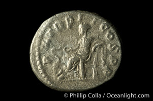 Roman emperor Severus Alexander (222-235 A.D.), depicted on ancient Roman coin (silver, denom/type: Denarius)