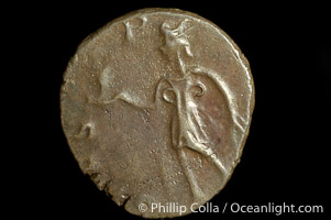 Roman emperor Tetricus II (273-274 A.D.), depicted on ancient Roman coin (bronze, denom/type: Antoninianus)