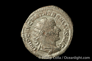 Roman emperor Trebonianus Gallus (251-254 A.D.), depicted on ancient Roman coin (silver, denom/type: Antoninianus) (Antoninianus 2.7g, 21mm, RIC 39. Obverse: IMP CAE C VIB TREB GALLUS AVG. Reverse: LIBERTAS AVGG)