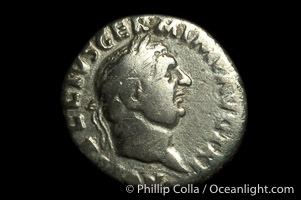 Roman emperor Vitellius (69 A.D.), depicted on ancient Roman coin (silver, denom/type: Denarius) (Ar , Denarius Obverse: A VITELLIUS GERM IMP AVG TR P Reverse: LIBERTAS RESTITVTA)