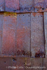 Rusted old metal siding, Kelley Building on Green Street.