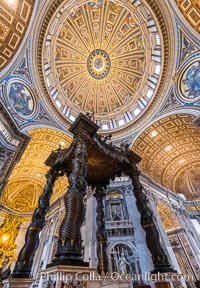 Saint Peter's Basilica interior, Vatican City, Rome, Italy