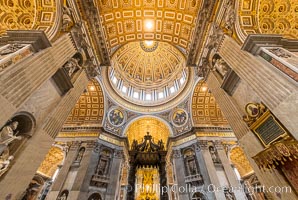 Saint Peter's Basilica interior, Vatican City, Rome, Italy