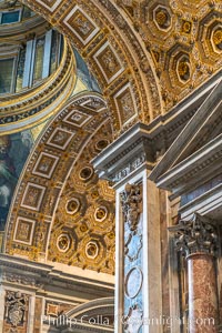 Saint Peter's Basilica interior, Vatican City, Rome, Italy