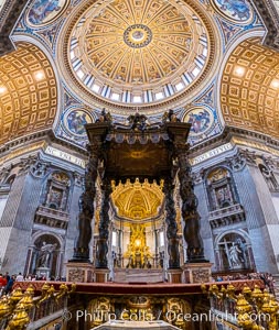 Saint Peter's Basilica interior, Vatican City, Rome, Italy