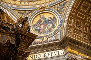 Saint Peter's Basilica interior, Vatican City, Rome, Italy