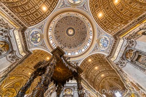 Saint Peter's Basilica interior, Vatican City, Rome, Italy