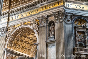 Saint Peter's Basilica interior, Vatican City, Rome, Italy