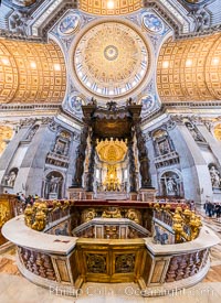 Saint Peter's Basilica interior, Vatican City, Rome, Italy