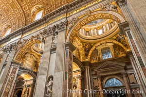 Saint Peter's Basilica interior, Vatican City, Rome, Italy