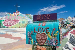 Salvation Mountain, the life work of Leonard Knight, near the town of Niland, California