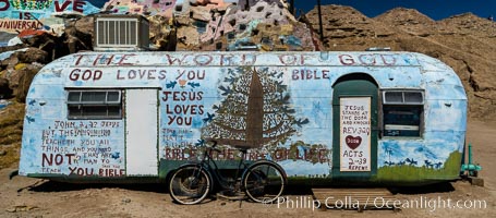 Salvation Mountain, the life work of Leonard Knight, near the town of Niland, California