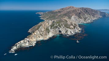 Aerial photo of the West End of Catalina Island