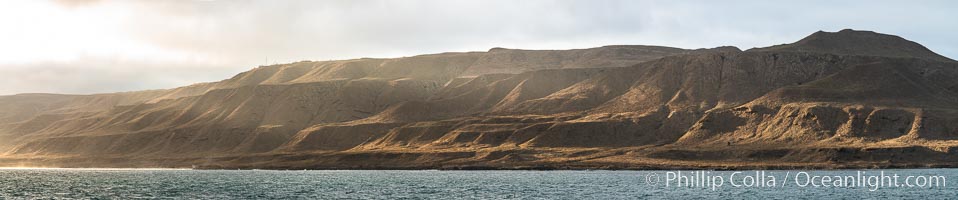 San Clemente Island geological terracing, caused by uplifting over millenia.  The stair-step landscape of uplifted marine terraces on the southern end of San Clemente Island