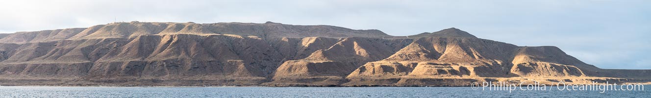 San Clemente Island geological terracing, caused by uplifting over millenia.  The stair-step landscape of uplifted marine terraces on the southern end of San Clemente Island