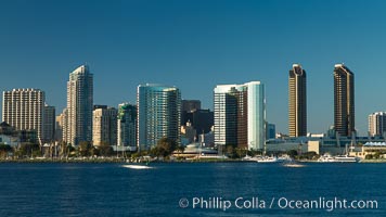 San Diego bay and skyline, viewed from Coronado Island