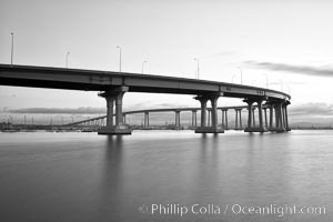 San Diego Coronado Bridge, known locally as the Coronado Bridge, links San Diego with Coronado, California. The bridge was completed in 1969 and was a toll bridge until 2002. It is 2.1 miles long and reaches a height of 200 feet above San Diego Bay