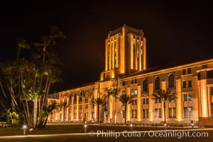 San Diego County Administration building at night