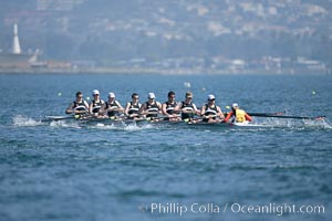 Oregon State en route to a second place finish in the men's JV final, 2007 San Diego Crew Classic, Mission Bay