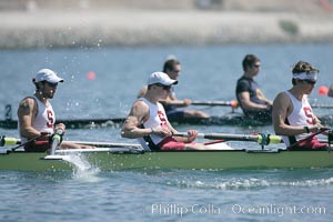 Stanford men en route to winning the Copley Cup, 2007 San Diego Crew Classic, Mission Bay