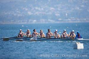 UCLA on their way to a third place finish in the women's JV final, 2007 San Diego Crew Classic, Mission Bay