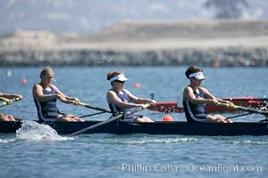 St. Mary's women race in the finals of the Women's Cal Cup final, 2007 San Diego Crew Classic. Mission Bay, California, USA, natural history stock photograph, photo id 18669