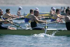 UCSD men on their way to winning the finals of the Cal Cup, 2007 San Diego Crew Classic, Mission Bay