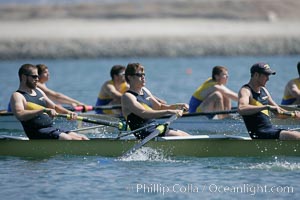 UCSD men on their way to winning the finals of the Cal Cup, 2007 San Diego Crew Classic, Mission Bay
