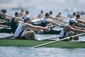 Start of the Copley Cup finals, Stanford (foreground) would win over Cal, 2007 San Diego Crew Classic, Mission Bay