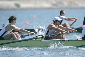 Stanford men en route to winning the Copley Cup, 2007 San Diego Crew Classic, Mission Bay