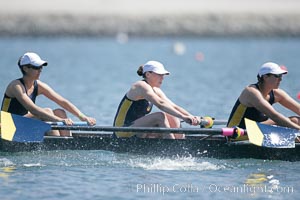 Cal (UC Berkeley) women en route to a second place finish in the Jessop-Whittier Cup final, 2007 San Diego Crew Classic, Mission Bay