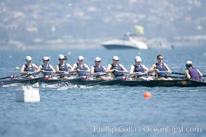 Cal (UC Berkeley) women en route to a second place finish in the Jessop-Whittier Cup final, 2007 San Diego Crew Classic, Mission Bay