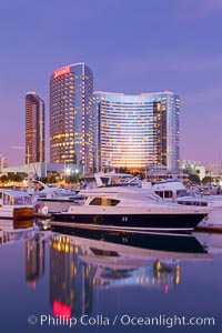 San Diego Marriott Hotel and Marina viewed from the San Diego Embacadero Marine Park