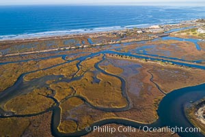 San Elijo Lagoon Aerial Photo, Encinitas, California