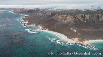 San Miguel Island south side, aerial photograph