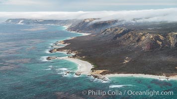 San Miguel Island south side, aerial photograph