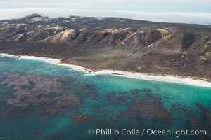 San Miguel Island south side, aerial photograph