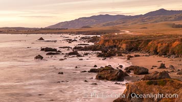 San Simeon Coastline at Sunset