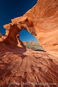 Natural arch formed in sandstone.