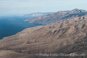 Santa Cruz Island, north side, aerial photo