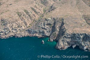 Santa Cruz Island, north side, aerial photo