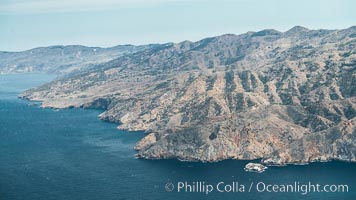 Santa Cruz Island, north side, aerial photo