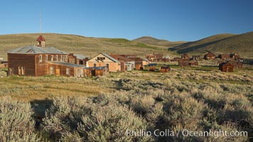 School house and Green Street buildings, in town of Bodie.