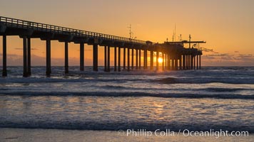 Scripps Pier at sunset, Scripps Institution of Oceanography, La Jolla, California