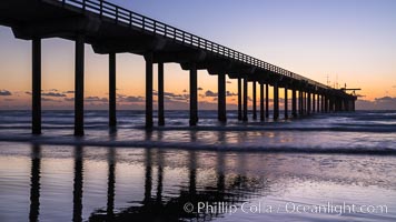 Scripps Pier at sunset, Scripps Institution of Oceanography, La Jolla, California