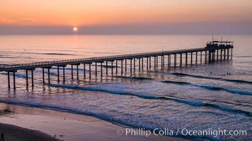 Scripps Pier, Scripps Institute of Oceanography Research Pier, sunset, La Jolla, California